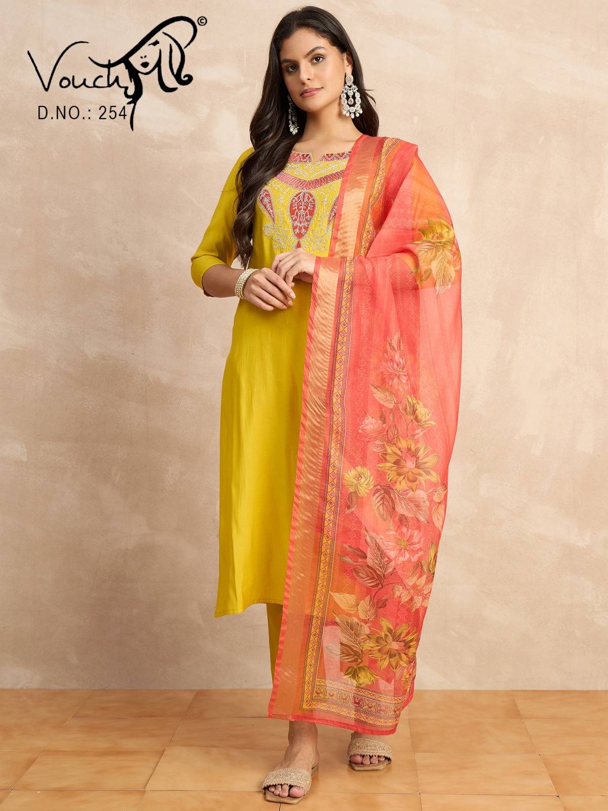 Roman silk BY VOUCH 213 to 254 series Stylish Fancy Colorful party weat dresses At Wholesale Price